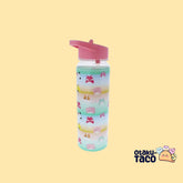 Colorful Squishmallows water bottle with cute animal pattern